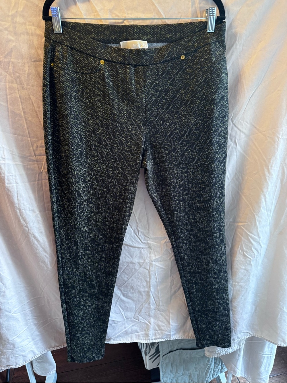 Michael Kors Black Heather Ponte Ankle Leggings